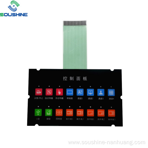 3 Cable FPC flex EL backlight membrane switch